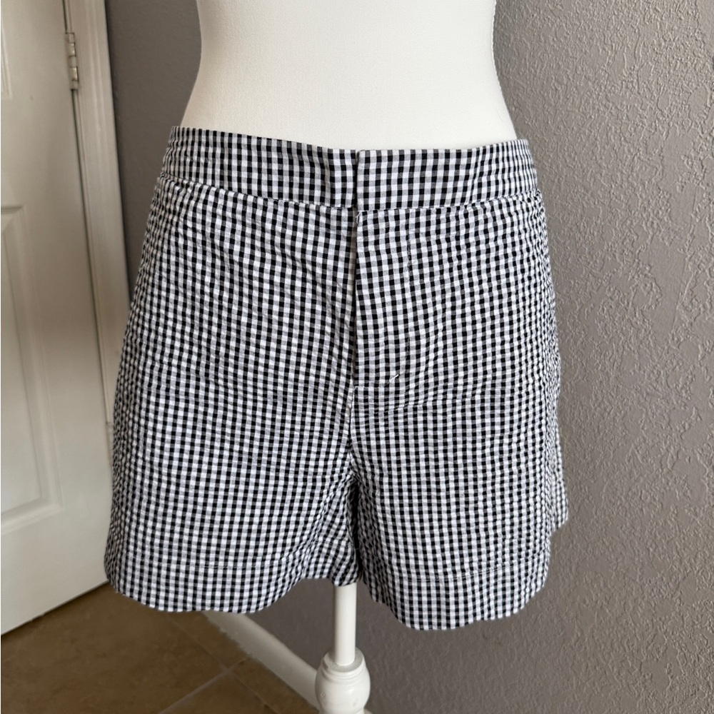 Cynthia Rowley High Waist Black and White Gingham Shorts